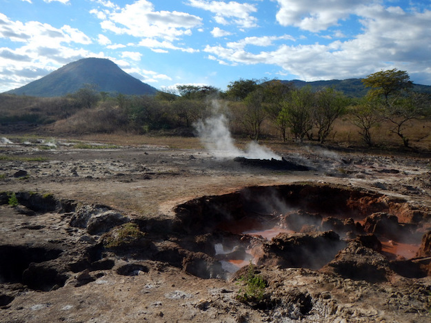 Momotombo volcano Nicaragua San Jacinto mud pots