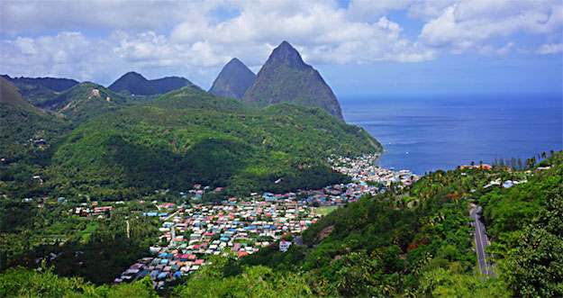 Soufriere Saint Lucia Caribbean Petit Piton Gros Piton