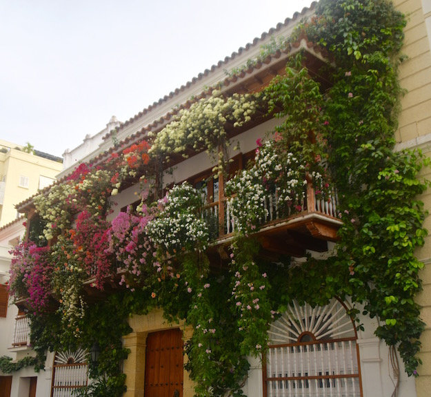 flowered balcony Cartagena