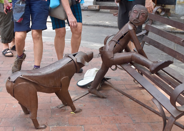 cartagena public art getsemani neighborhood dog bites boy