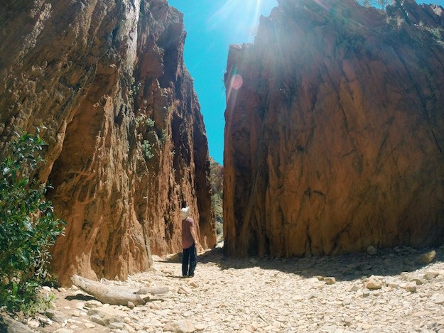 narrow canyon Australia outback