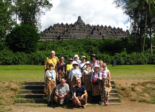 small travel group at Angkor Wat Cambodia