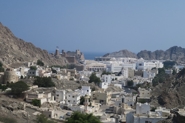 Muscat old town Al Jalali fort Al Mirani fort