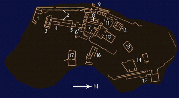 philae island temple map
