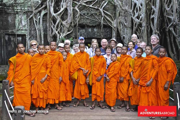 Buddhist monks Angkor Wat Cambodia