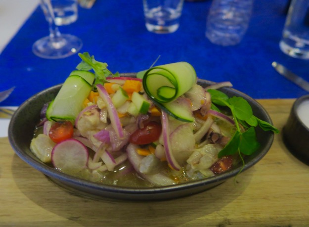 Ceviche at Mestizo restaurant