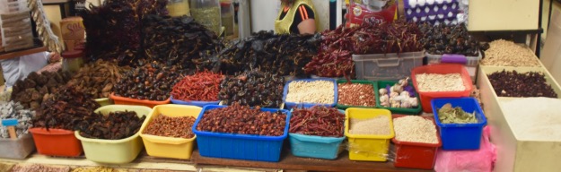 Chilis for sale at the Mercado Hidalgo