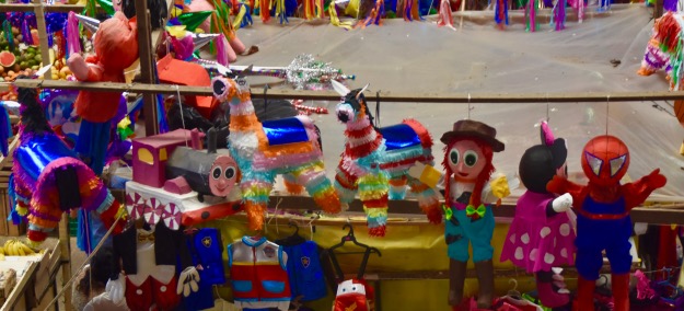 Pinatas for sale at Mercado Hidalgo