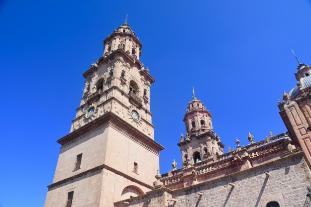Morelia Cathedral Spire and bell tower