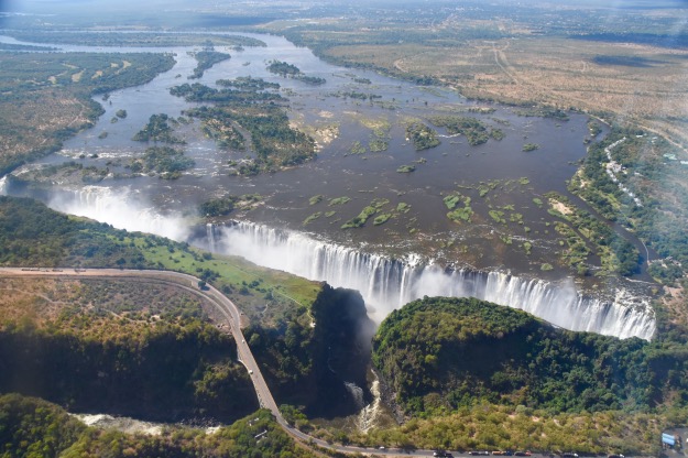 Victoria Falls aerial view