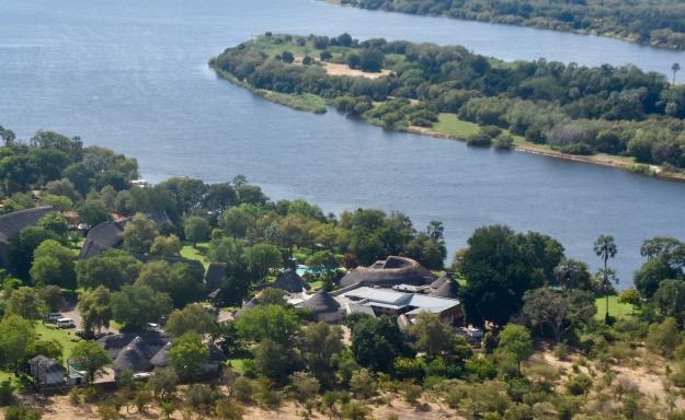 Aerial View of A’Zambezi Lodge Zimbabwe