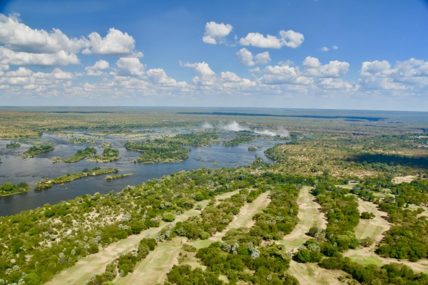 Elephant Hills Golf Course A'Zambezi Lodge aerial view