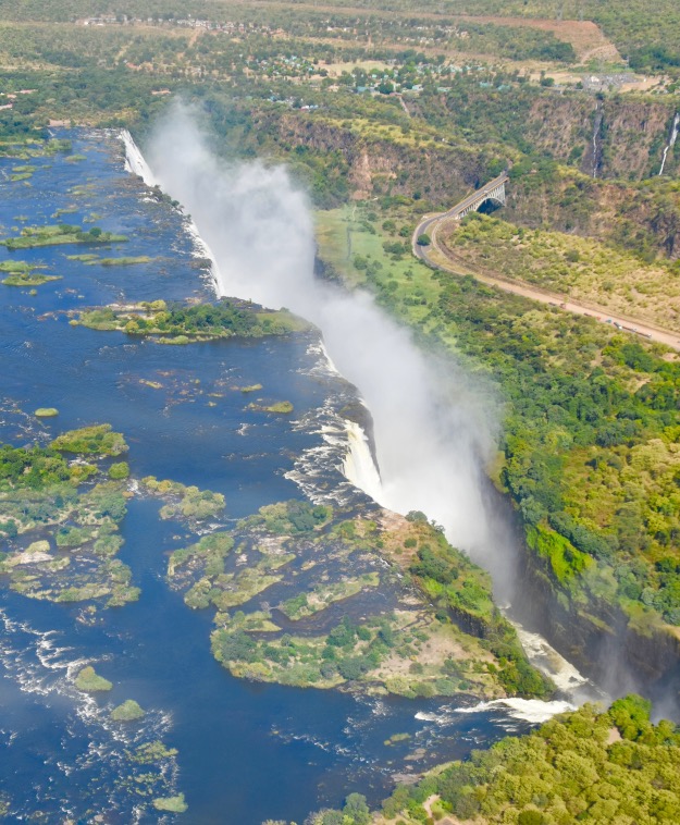 Victoria Falls aerial view