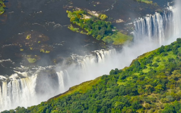 Aerial View of Main Falls at Victoria Falls