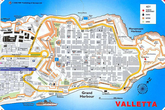 Valletta map