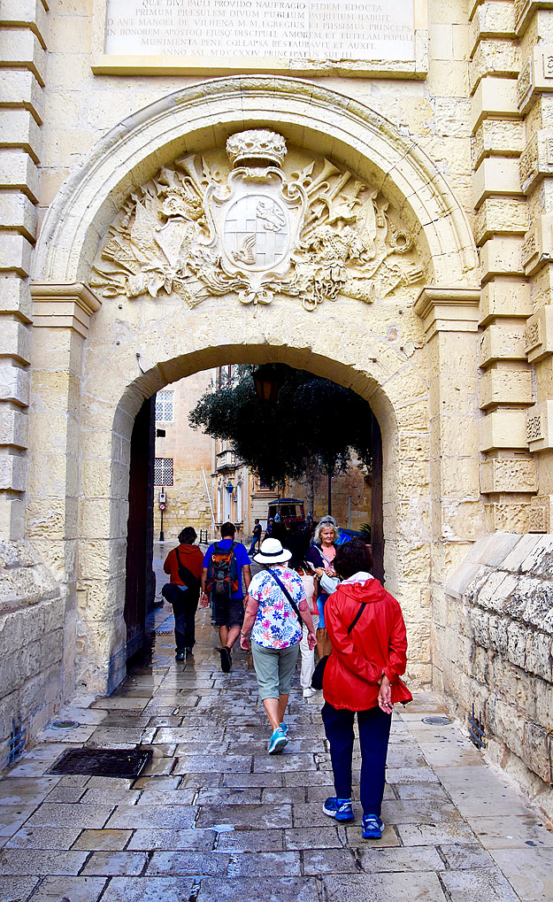 Our Group Entering Mdina