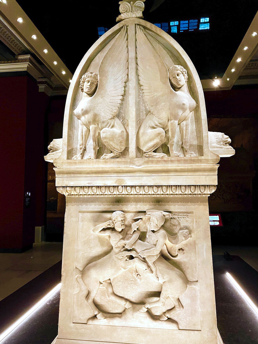 The Lycian Sarcophagus – Gynosphinx and Centaurs