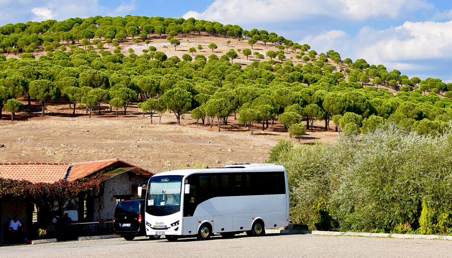 Our Bus at the Asklapion of Pergamon. The Golden Horn – Touring the Heart of Istanbul.