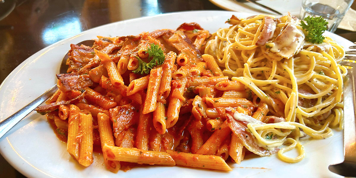 Carbonara & Penne with Bacon