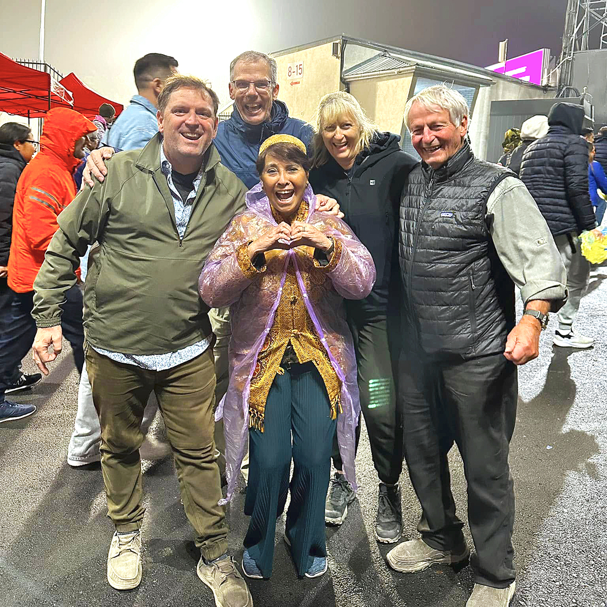 Five Football (Soccer) Fans. Photo by Ken Powell.