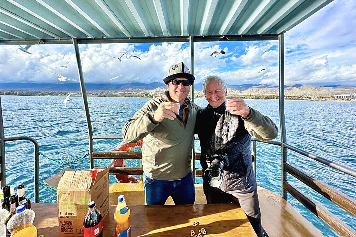 Brendan and Ken Powell Having Drink.  Photo by Brendan Powell.