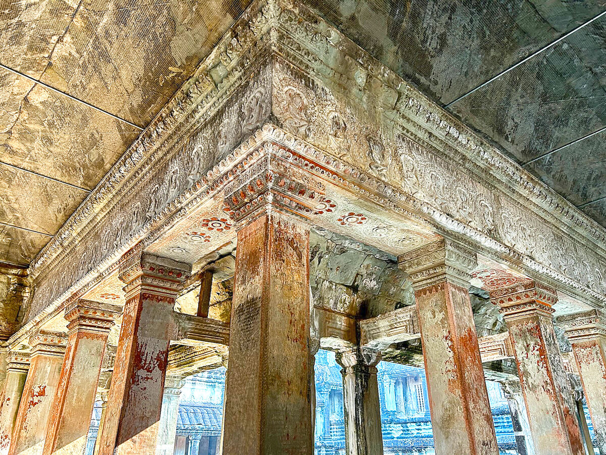 Remnants of Paint in the Hall of a 1,000 Buddhas
