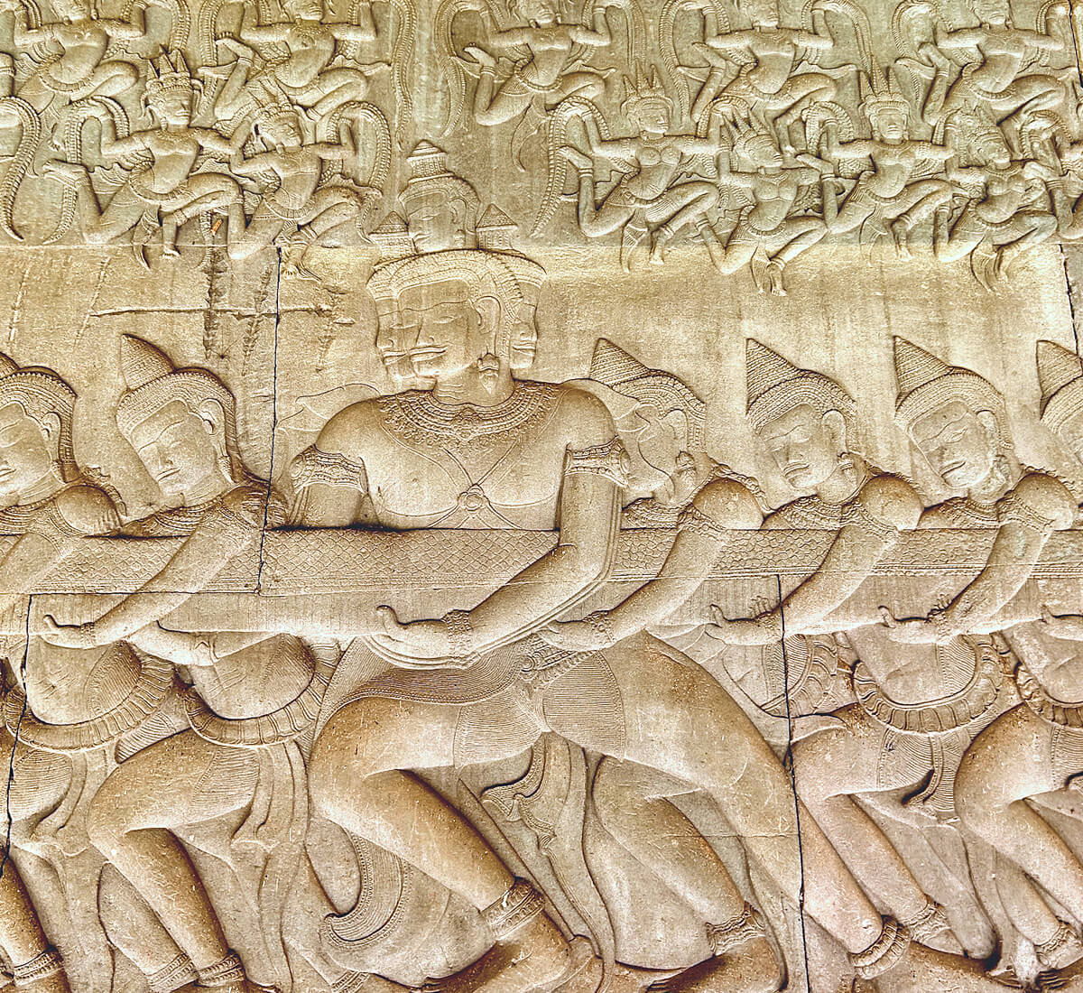 Vishnu in the Churning of the Ocean into Milk