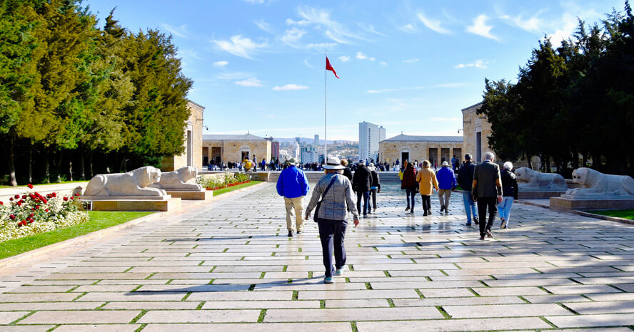 Our Group on the Road of Lions