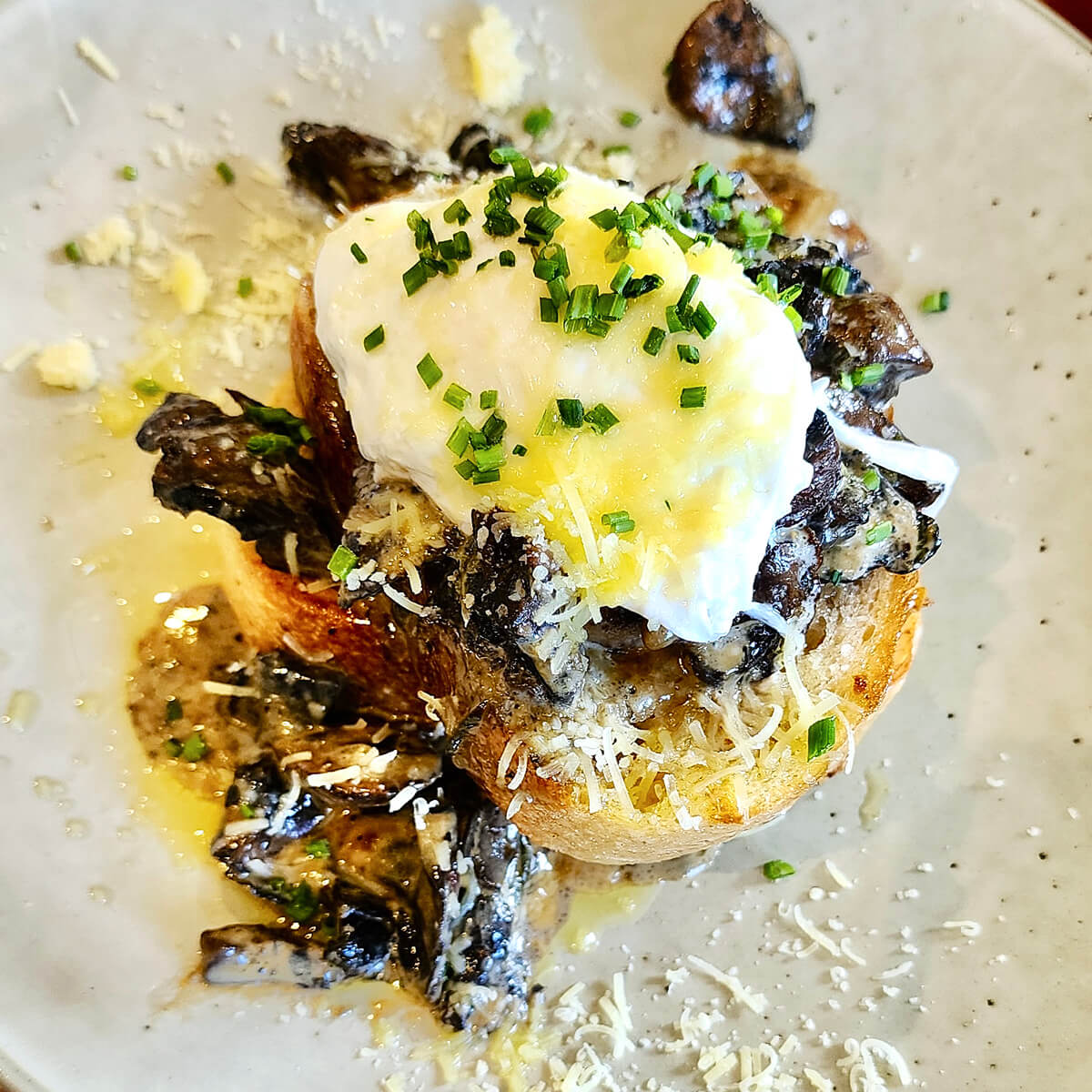 Mushroom Toast at the Museum Cafe