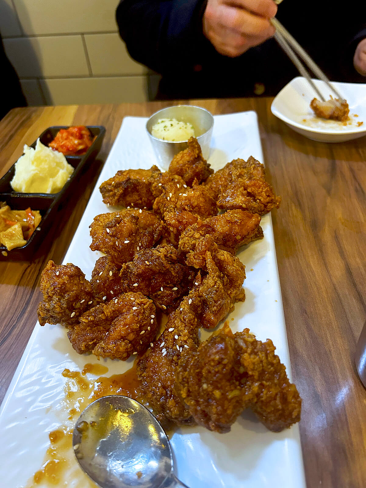 Garlic SoyKorean Fried Chicken at By Korea, Melbourne