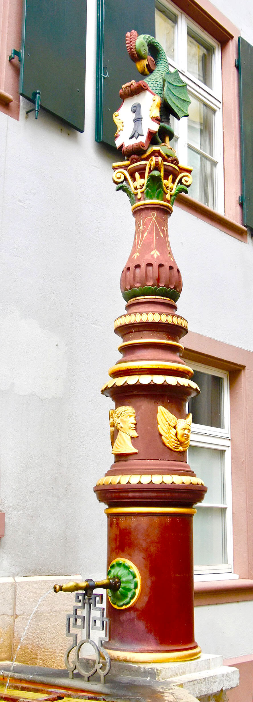 Basilisk Fountain in Old Basel