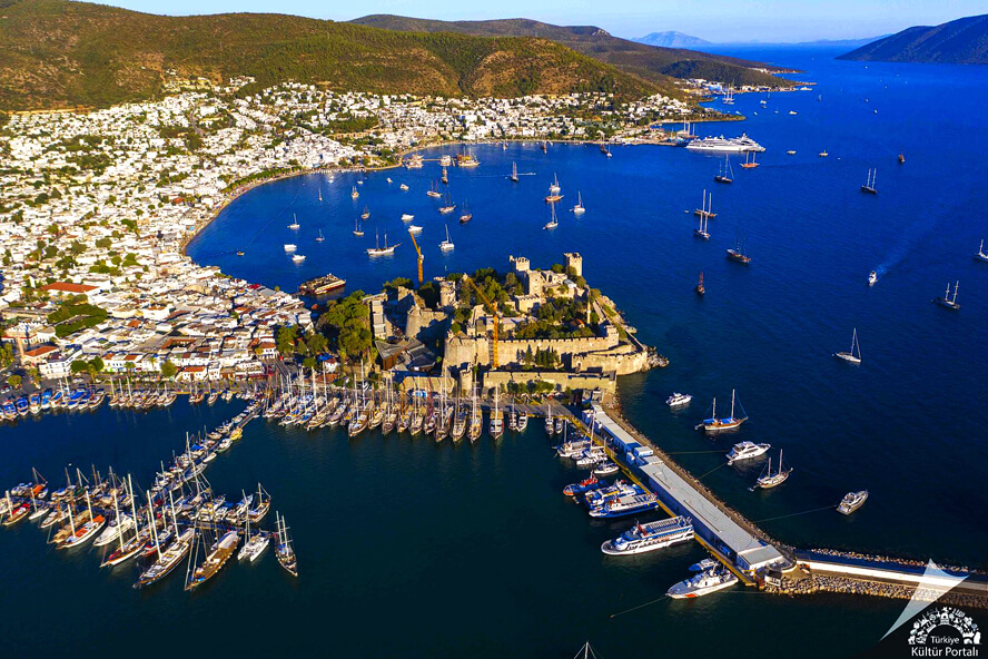 Aerial View of Bodrum Castle. Bodrum Castle.