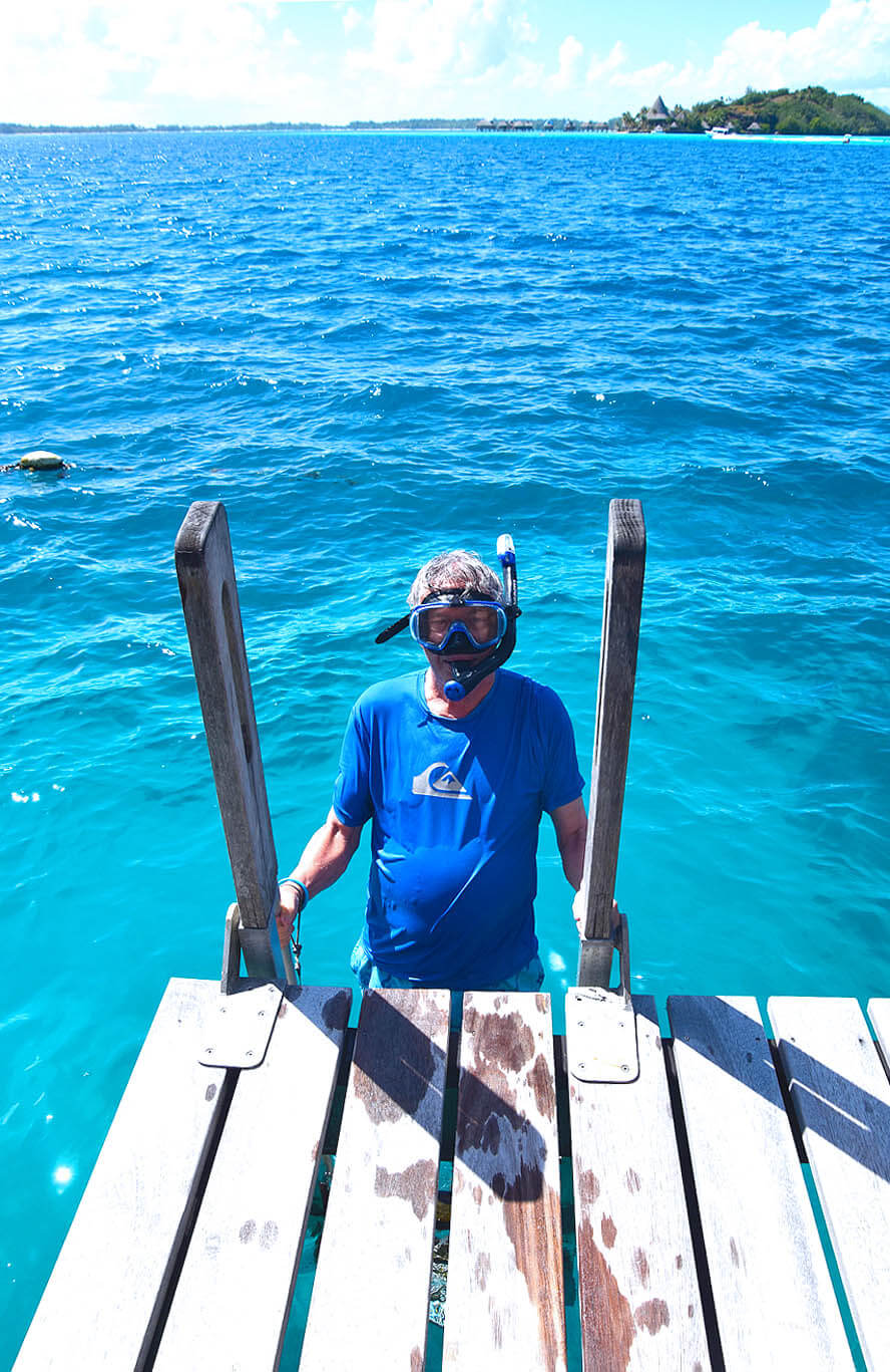 Entering the Water at Paradiso Cottage