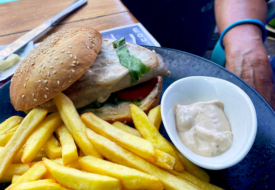 Fish Burger made with Tuna Steak