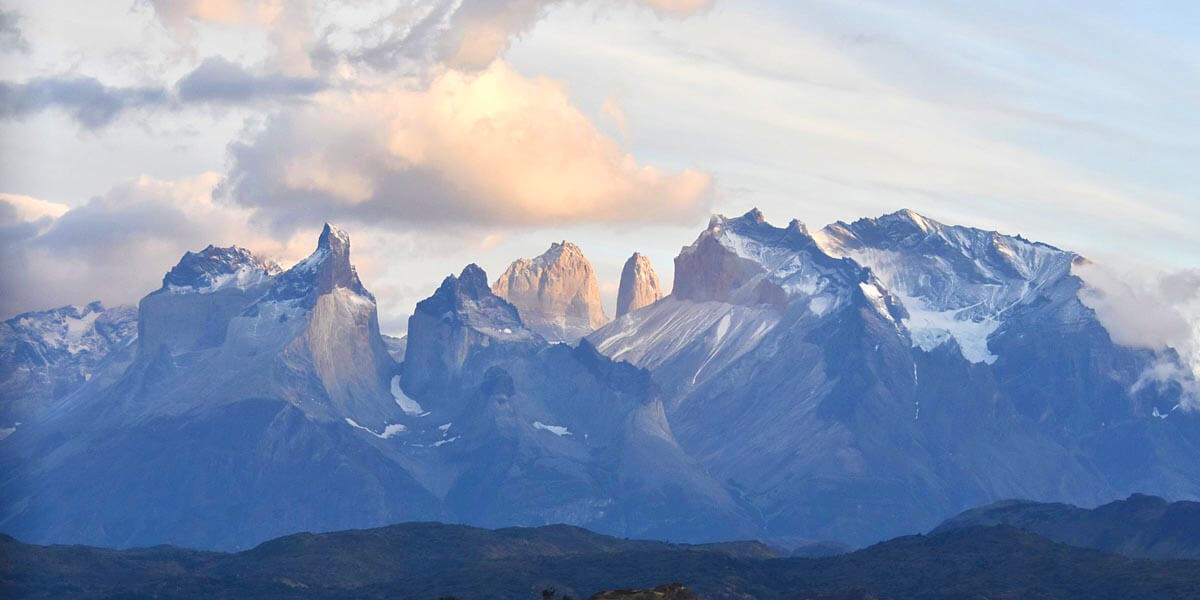 Torres del Paine NP from Rio Serrano Hotel Grounds