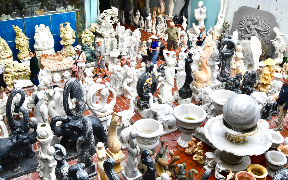 Alison and Claude in a Marble Outlet