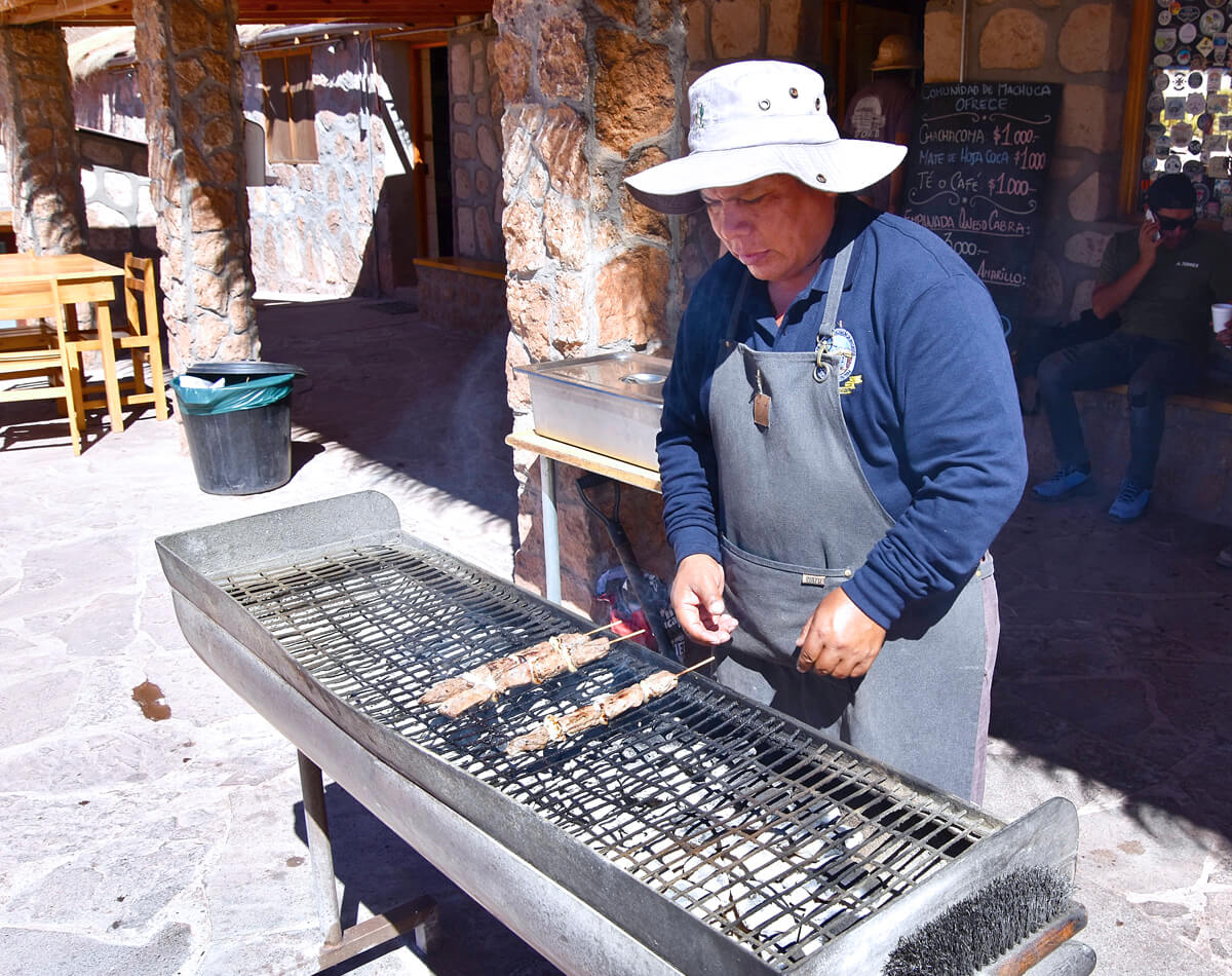 Preparing Llama Skewers