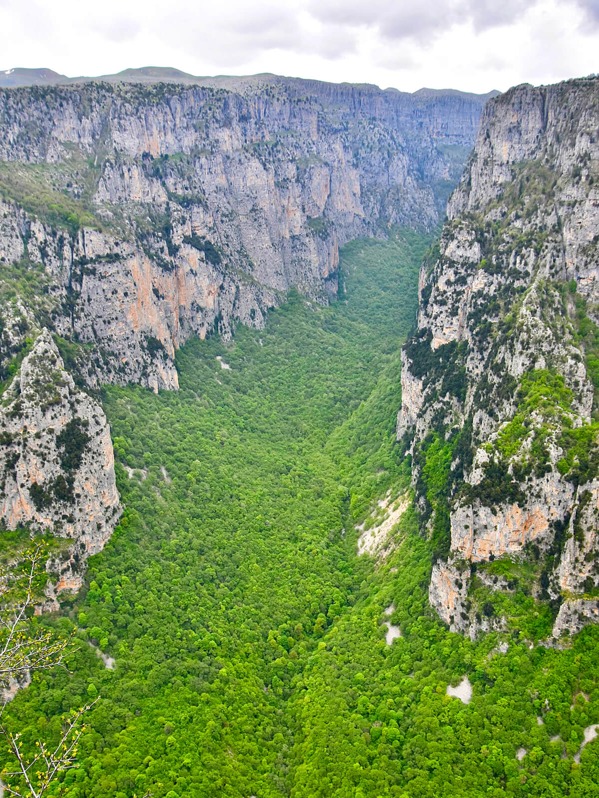 Looking Down at Vikos Gorge