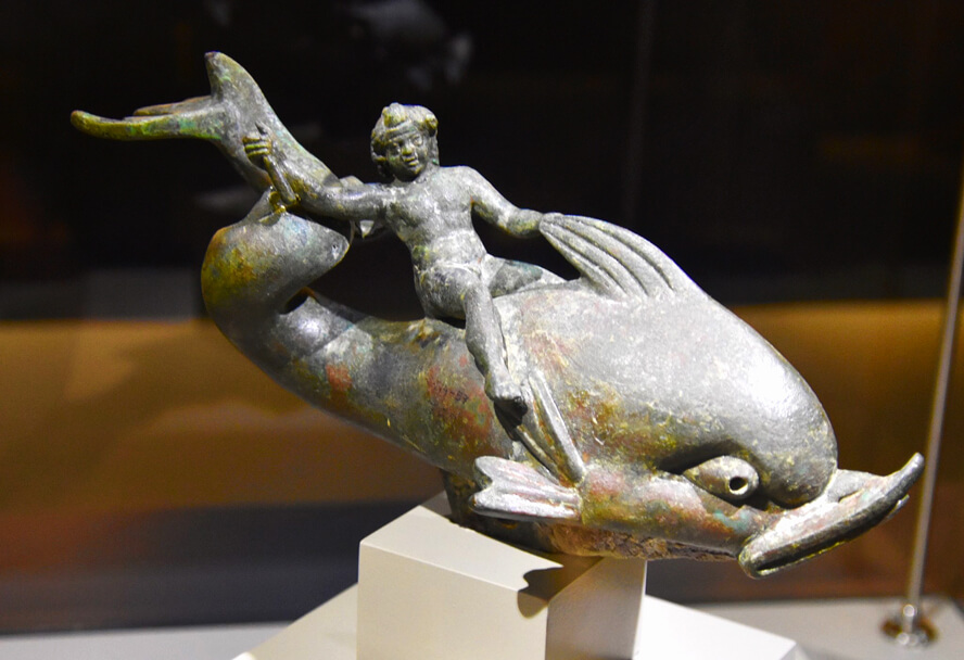 Eros on a Dolphin. The Ephesus Museum, Selcuk, Turkey.