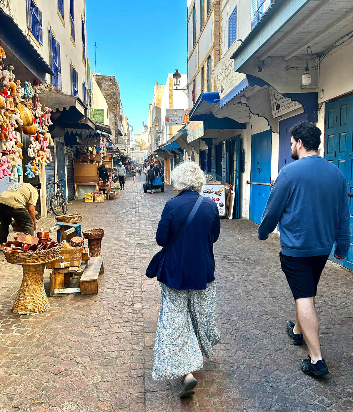Alison & George in th Medina of Essaouira