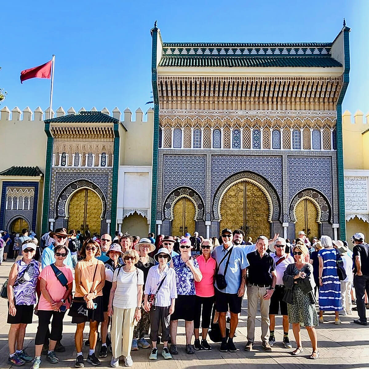 Outside the Fes Royal Palace