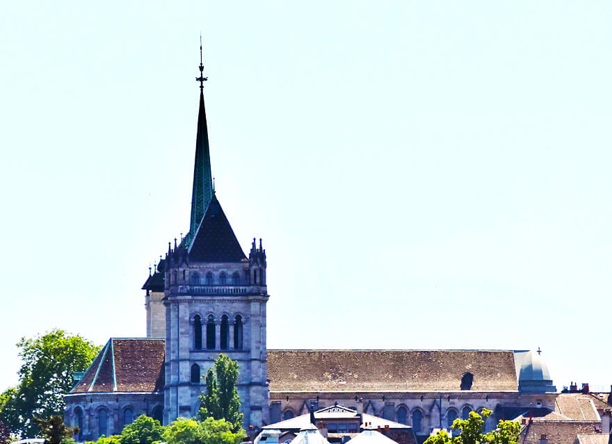 Cathedral from Lake Geneva