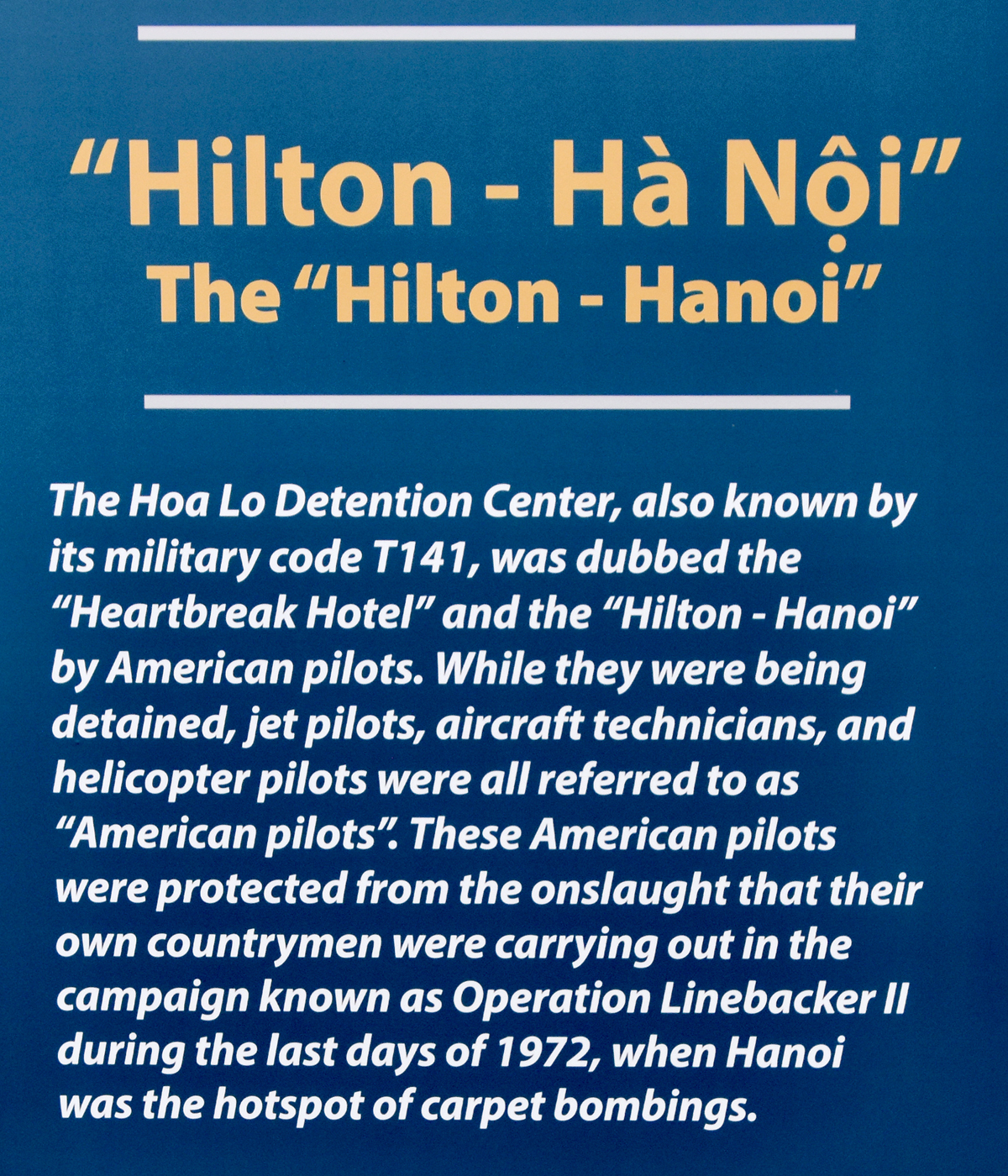 Hanoi Hilton Explanation