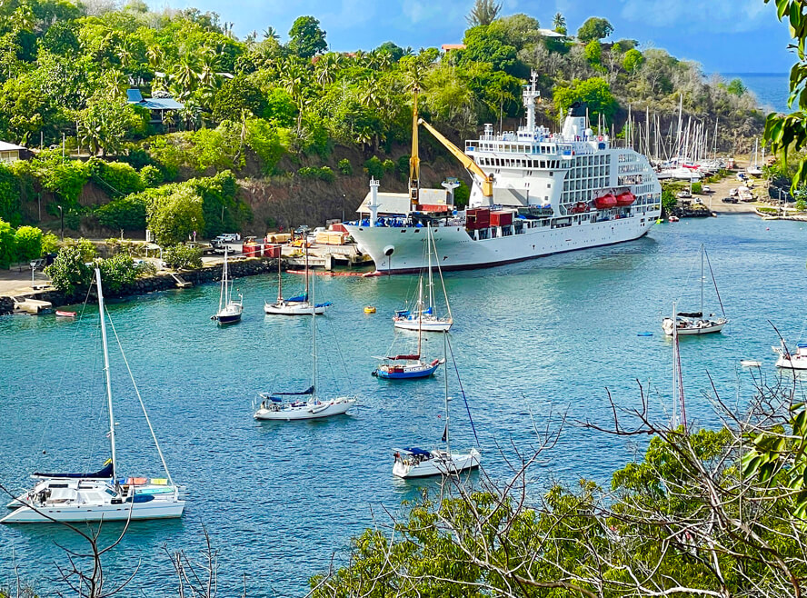 Aranui 5 Tied up in Atuona