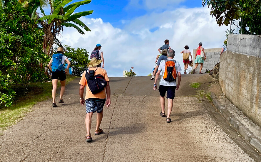 Martin Leading our Group to Calvary Cemetery