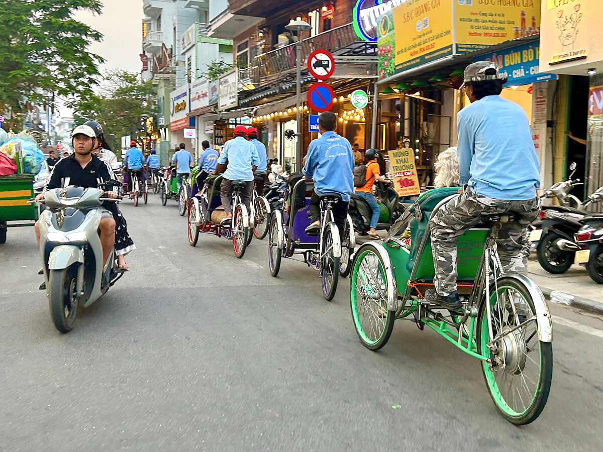 Our Group in Pedi-Cabs