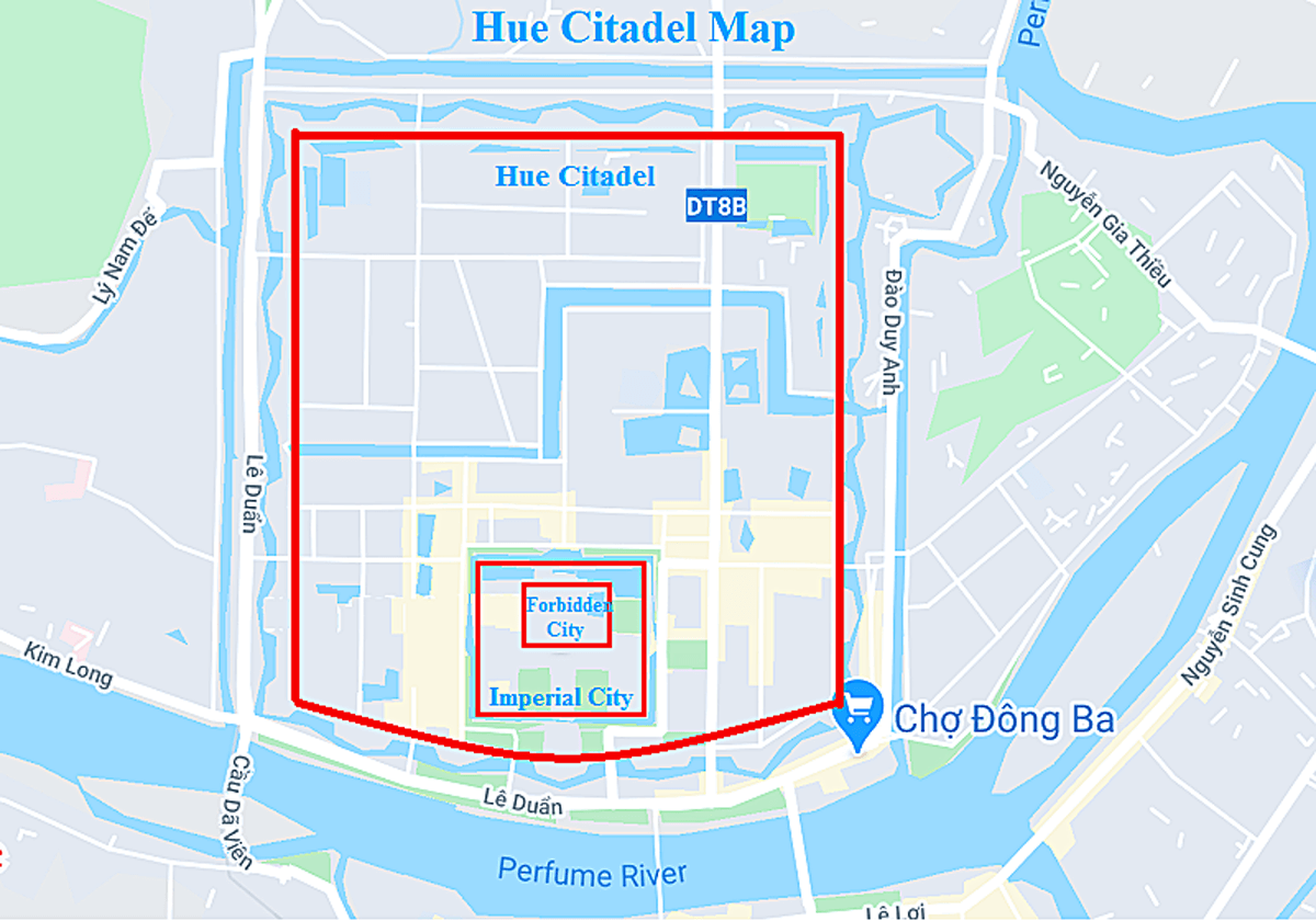 Map of Hue Citadel
