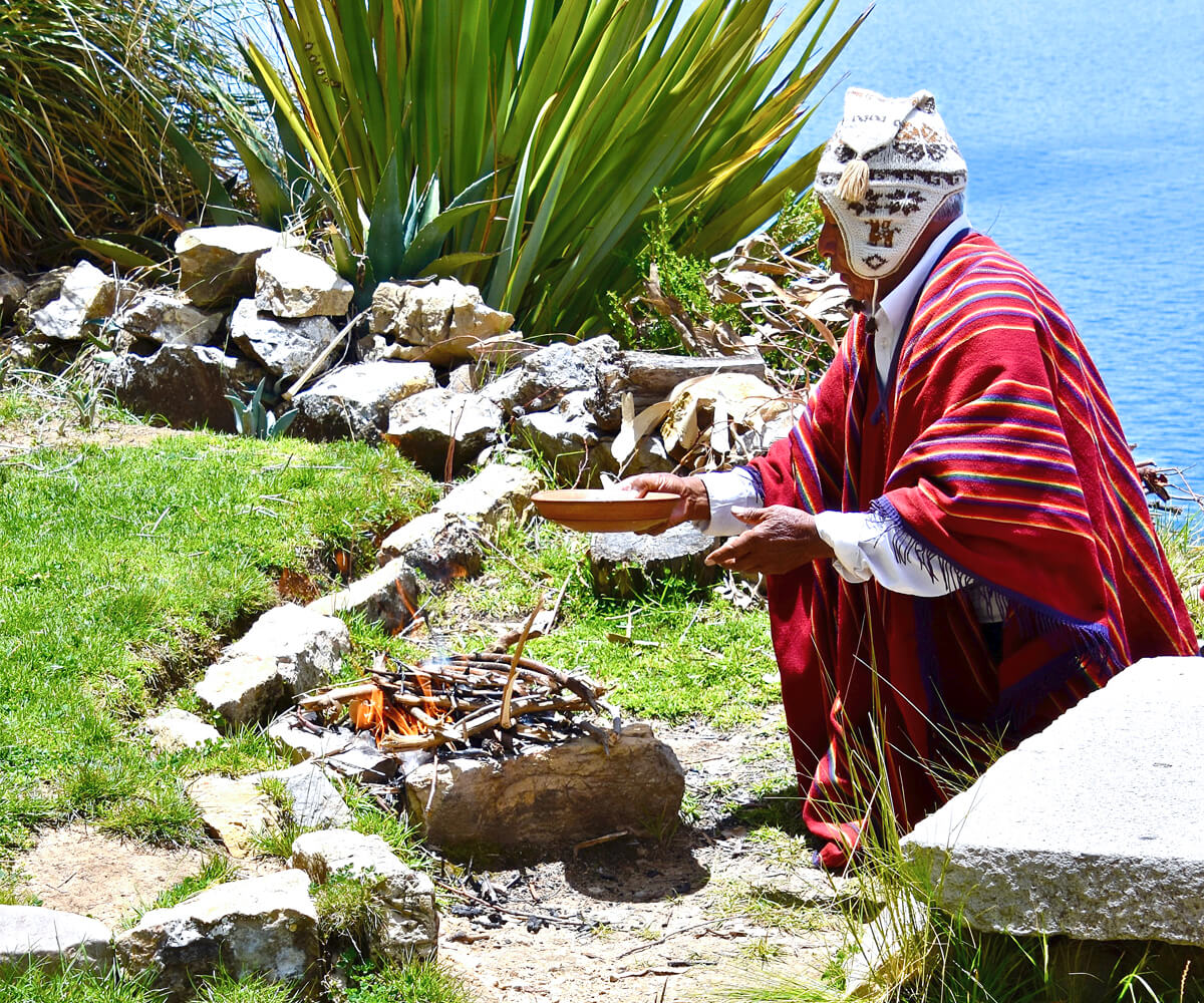 Shaman Heating the Offerings