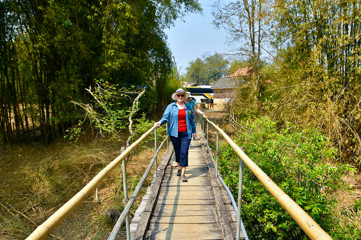 Alison on the Bridge to Site 3