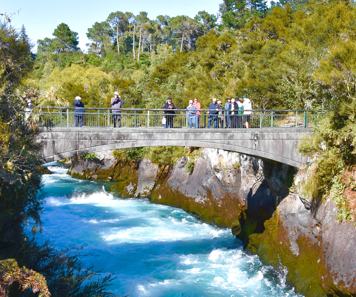 Adventures Abroad Group at Huka Falls